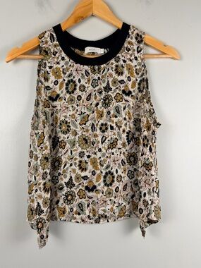 A.L.C. Harper Floral Top 100% silk sleeveless size 4
